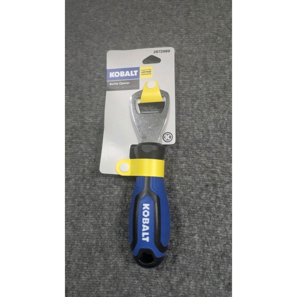 Kobalt Bottle Opener Blue Fathers Day Bar Novelty Gift Manual Handheld New NOS